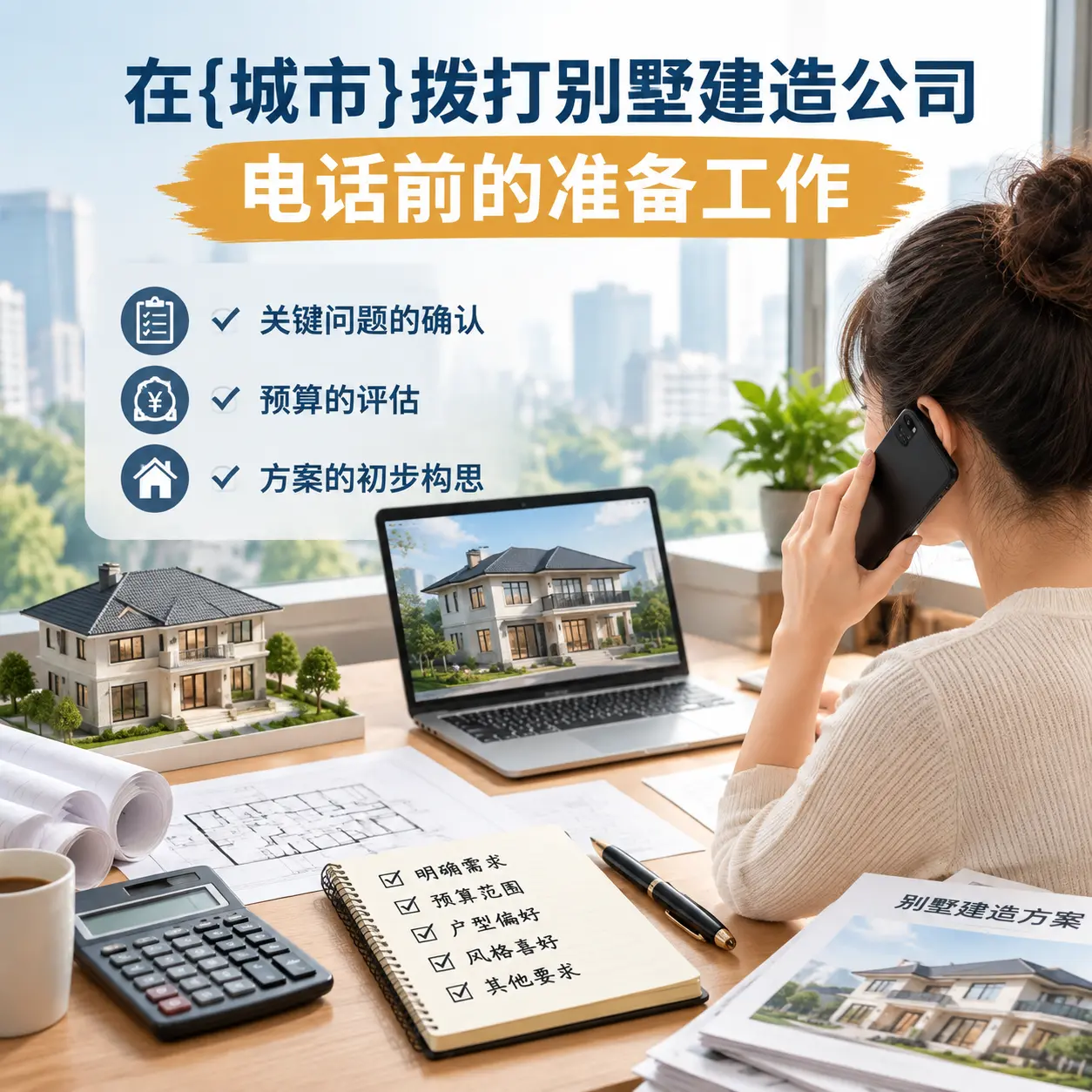 在碧江拨打别墅建造公司电话前的准备工作